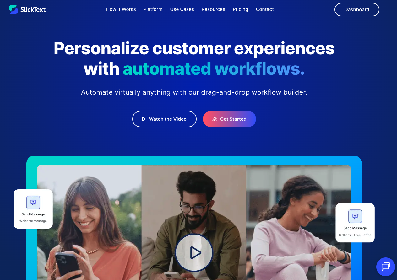 SlickText automated workflows for enterprise