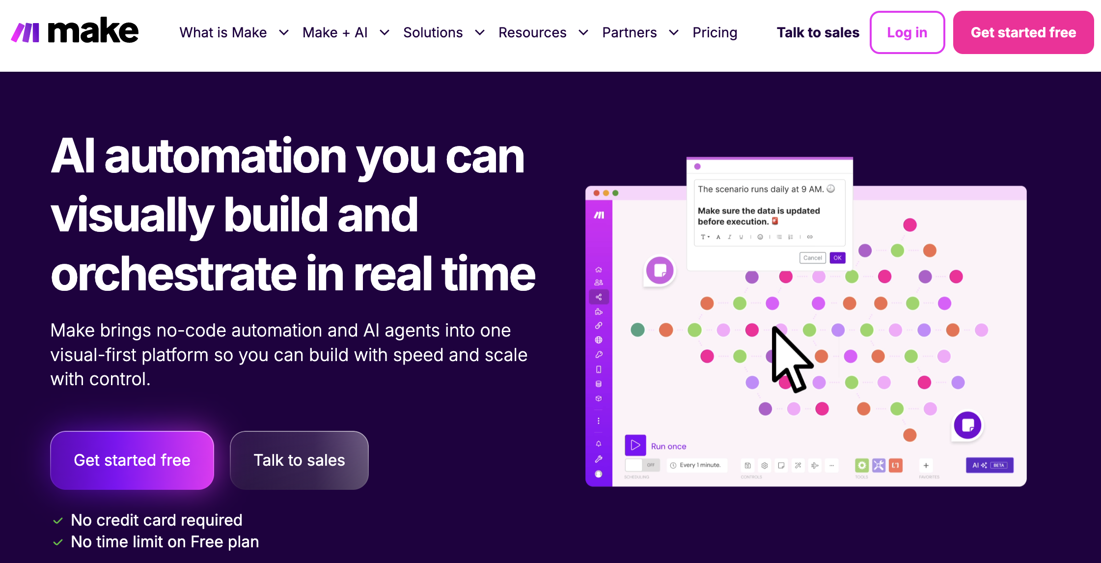 Screenshot of Make Automation Platform