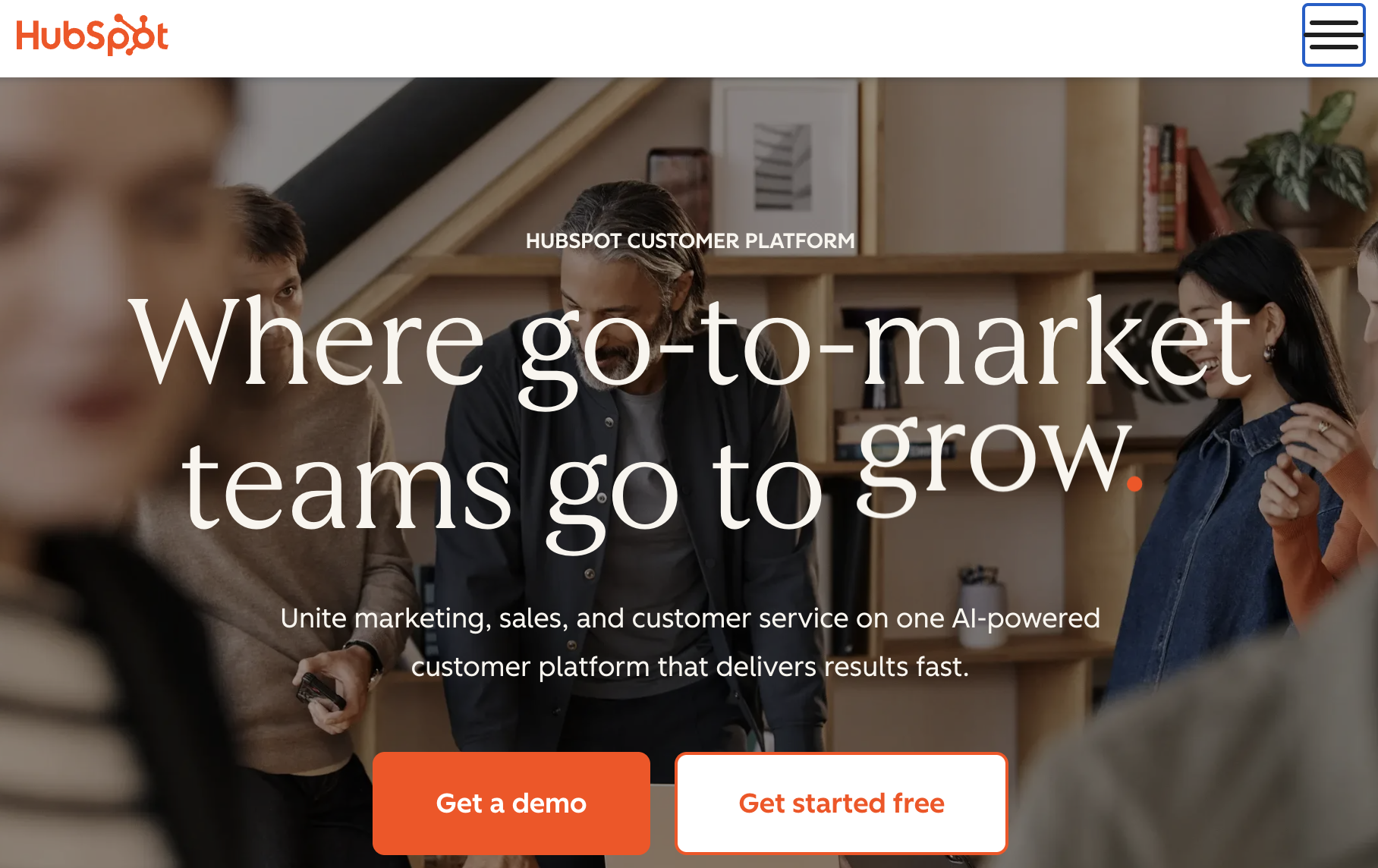 Screenshot of HubSpot marketing automation platform