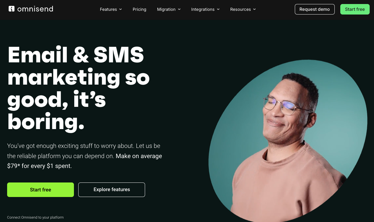 Omnisend platform as an Attentive alternative